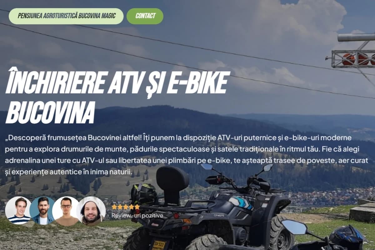 Captură de ecran a site-ului web Bucovina Magic